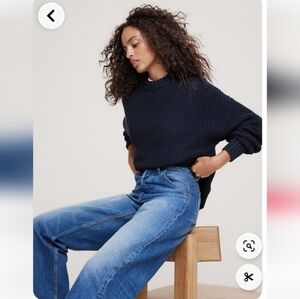 Banana Republic Navy Blue Crew Neck Sweater